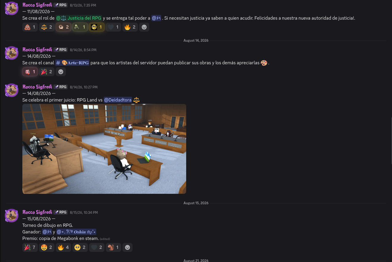 Primer juicio de RPG Land en Roblox